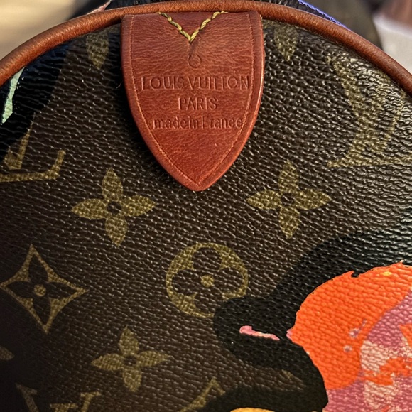 Louis Vuitton STEPHEN SPROUSE Monogram Limited edition Floral Speedy 30 - Picture 12 of 16